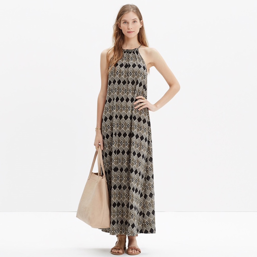Madewell Maxi Dress in Diamond print